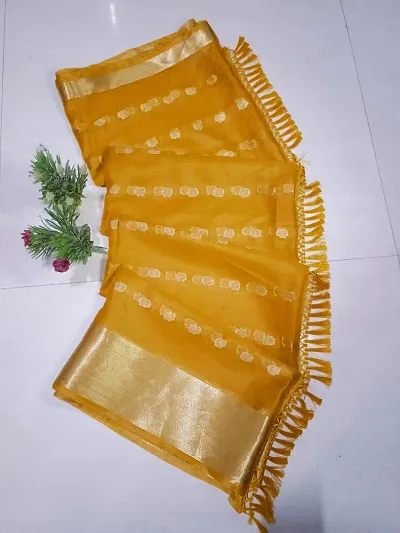 New In Organza Saree with Blouse piece 