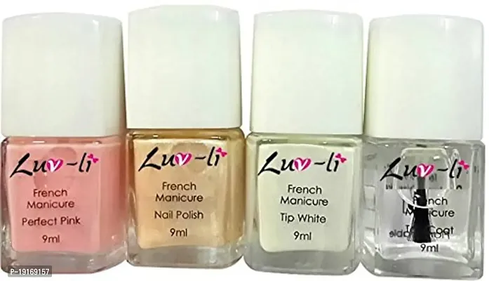 Luv-Li Professional French Manicure Kit,Multicolor, 8 Ml (Set of 4)