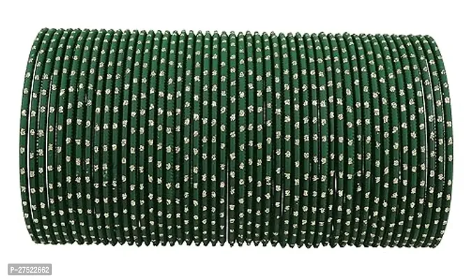 Elegant Green Glass Bangles For Women- 36 Pieces-thumb0