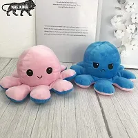 Fusked Emotional sad and Happy Reversible Moody Octopus Mini Plush Side Changing Stuffed Toy | Mini Cute Baby Reversible Octopus Plush Super Soft Toys | Dark Blue & Pink Buy 1 Get 1 Free-thumb2