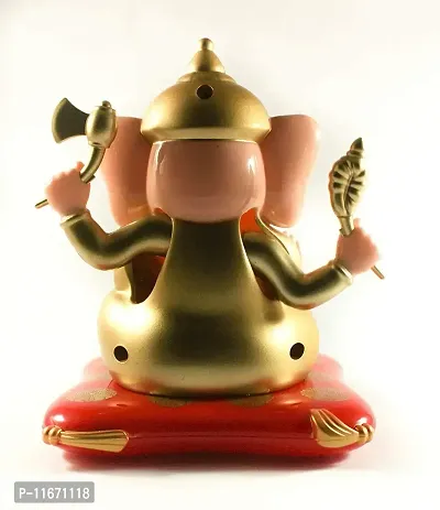 Caaju Plastic Ganesha Statue, 11.43 X 8 X 7.62 cm, Multicolour-thumb4