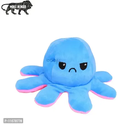 Fusked Emotional sad and Happy Reversible Moody Octopus Mini Plush Side Changing Stuffed Toy | Mini Cute Baby Reversible Octopus Plush Super Soft Toys | Sky Blue  Pink Buy 1 Get 1 Free-thumb3