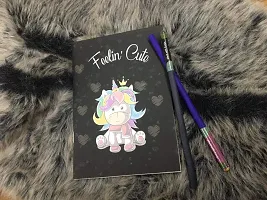 Caaju Unicorn plantable diary with 1 plantable pencil 1 unicorn pen- black-thumb4