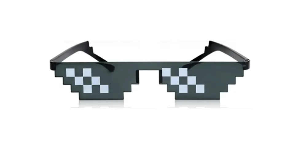 Caaju Thug Life Sunglasses Pixelated Mosaic Glasses Party Glasses MLG Shades (12 Pixels) Made in India