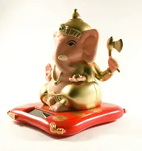 Caaju Ganesha Idol for Car dashbard Statue murti for Office Home Decor Solar Moving Hand Lord Ganesh ji Decoration Moorti Ganpati-thumb4