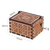 Caaju Wooden Hand cranked collectable Engraved Music Box (Twinkle Twinkle)-thumb1