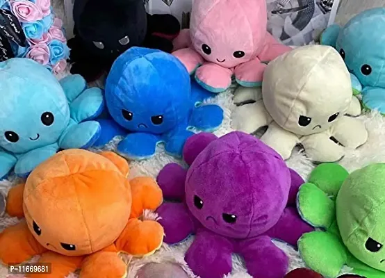 Fusked Emotional sad and Happy Octopus Mini Plush | Birthday Gift for Girls/Wife, Boyfriend/Husband, Soft Toys Wedding for Couple Special, Baby Toys Gift Items Red & Yellow Buy 1 Get 1 Free-thumb2