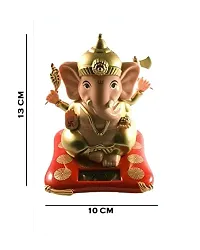 Caaju Ganesha Idol for Car dashbard Statue murti for Office Home Decor Solar Moving Hand Lord Ganesh ji Decoration Moorti Ganpati-thumb2