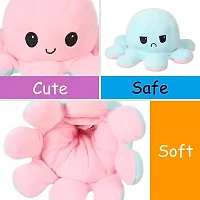 Fusked Emotional sad and Happy Reversible Moody Octopus Mini Plush Side Changing Stuffed Toy | Mini Cute Baby Reversible Octopus Plush Super Soft Toys | Sky Blue & Light Pink Buy 1 Get 1 Free-thumb1