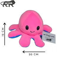 Fusked Emotional sad and Happy Reversible Moody Octopus Mini Plush Side Changing Stuffed Toy | Mini Cute Baby Reversible Octopus Plush Super Soft Toys | Sky Blue  Pink Buy 1 Get 1 Free-thumb3