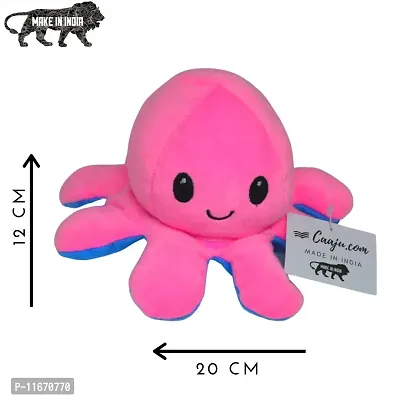 Fusked Emotional sad and Happy Reversible Moody Octopus Mini Plush Side Changing Stuffed Toy | Mini Cute Baby Reversible Octopus Plush Super Soft Toys | Sky Blue  Pink Buy 1 Get 1 Free-thumb4