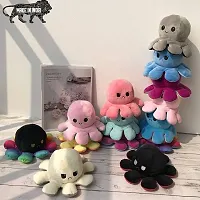 Fusked Emotional sad and Happy Reversible Moody Octopus Mini Plush Side Changing Stuffed Toy | Mini Cute Baby Reversible Octopus Plush Super Soft Toys | Dark Blue & Pink Buy 1 Get 1 Free-thumb3