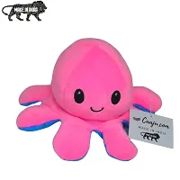 Fusked Emotional sad and Happy Reversible Moody Octopus Mini Plush Side Changing Stuffed Toy | Mini Cute Baby Reversible Octopus Plush Super Soft Toys | Sky Blue  Pink Buy 1 Get 1 Free-thumb1