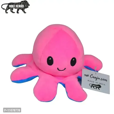 Fusked Emotional sad and Happy Reversible Moody Octopus Mini Plush Side Changing Stuffed Toy | Mini Cute Baby Reversible Octopus Plush Super Soft Toys | Sky Blue  Pink Buy 1 Get 1 Free-thumb2