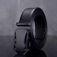 Men's Black Belt, Light weight special PU Leather belt for Men, Black Belt Gift Box-thumb1