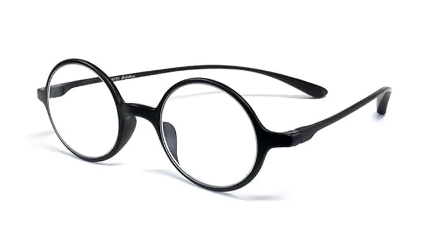 Ar Black Round Unisex Sunglasses In Transparent Lenses Mod Rp102