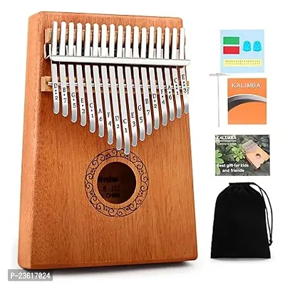 Kalimba Thumb Piano,YUNDIE Portable 17 Keys Mbira Finger Piano with Tune Hammer and Study Instruction,Musical Instruments Birthday Gift for Kid Adult Beginners Professional(Brown)-thumb0