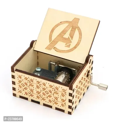 Avengers Wooden Hand Crank Collectable Music Box Birthday/Christmas/New Year Gift For Kids Avengers Unplugged Music Box Edition Avengers Assemble Melody Theme Song