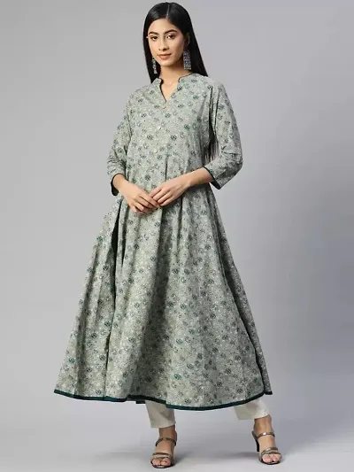 A-Line Semi Stitched Kurta For Women