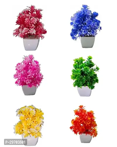 Beautiful Artificial Plant With Pot For Interior Decoration Pack Of 6