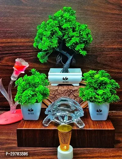 Beautiful Artificial Plant With Pot For Interior Decoration Pack Of 3