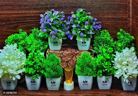 Beautiful Artificial Plant With Pot For Interior Decoration Pack Of 12-thumb0