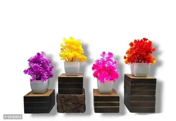 Beautiful Artificial Plant With Pot For Interior Decoration Pack Of 4