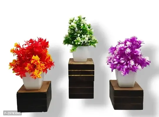 Beautiful Artificial Plant With Pot For Interior Decoration Pack Of 3-thumb0