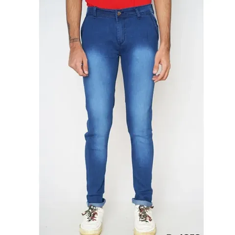 Stylish Denim Mid-Rise Jeans For Men