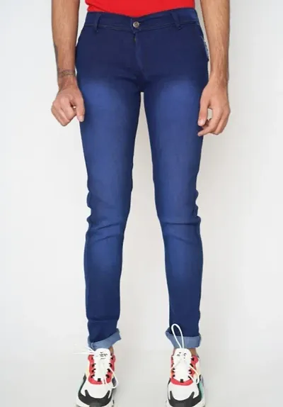 Classic Blue Casual Denim Jeans For Men