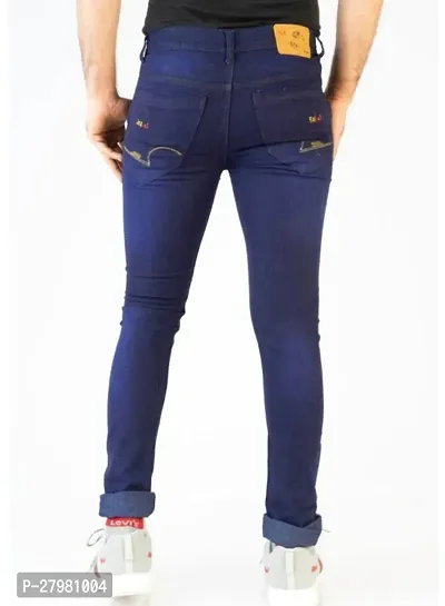 Classic Blue Casual Denim Jeans For Men-thumb2