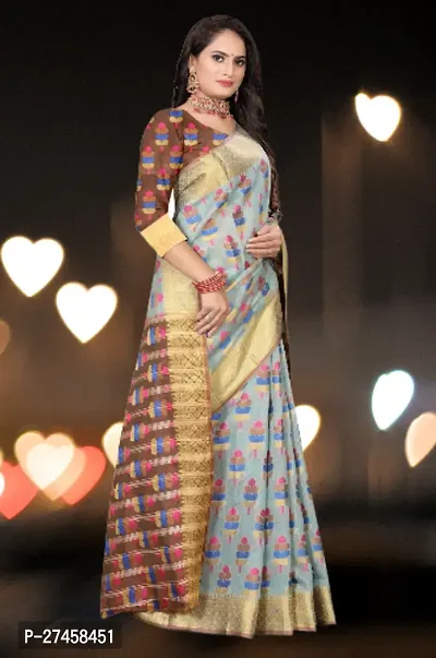 Classic Cotton Saree with Blouse piece-thumb2