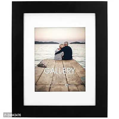 Premium Quality Matted 8X10 Black Wall Picture Frame