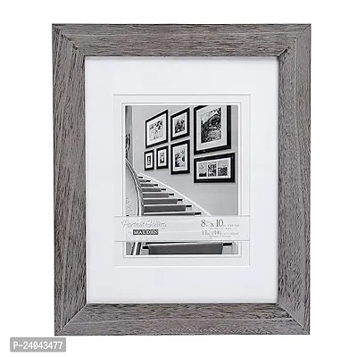 Premium Quality Matted 8X10 Black Wall Picture Frame