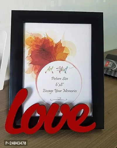 Premium Quality Love Table Photo Frame Red And Black-thumb0