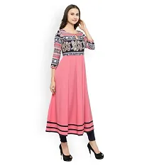 Beautiful Crepe Peach Anarkali, Pack of 1-thumb1