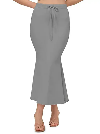 Lycra Fishcut Saree Shapewear Petticoat For Women, Cotton Blended