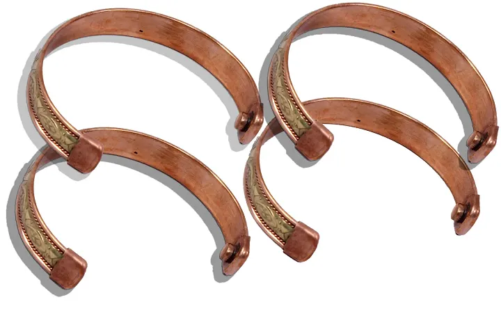 Roque Collections Set of 4 Elegant Magnetic Bracelet for Health and Style - Unisex Design