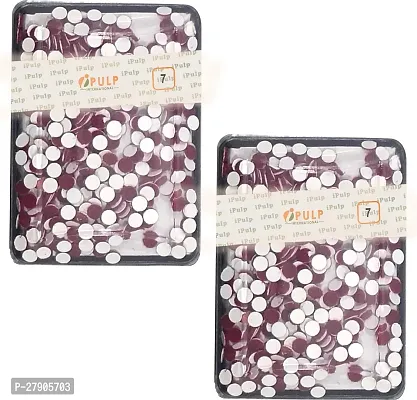 Indian Bindi Store Plain Bindi (Size 7) / Maroon Bindi / Sticker Bindi / Kumkum / Velvet Bindi for Girls and Women (Pack of 2) Forehead Maroon Bindis (Sticker Bindi) set of 2-thumb0