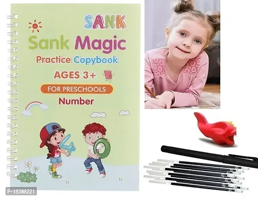 SANK MAGIC NUMBER PRACTICE COPYBOOK WITH 10 REFILL WITH PEN-thumb0