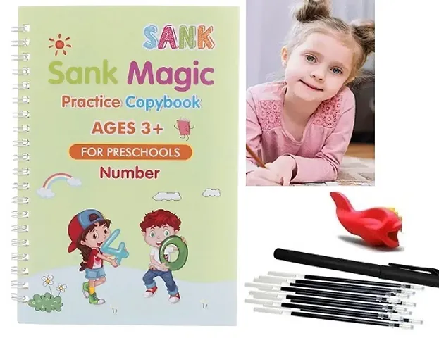 SANK MAGIC NUMBER PRACTICE COPYBOOK WITH 10 REFILL WITH PEN