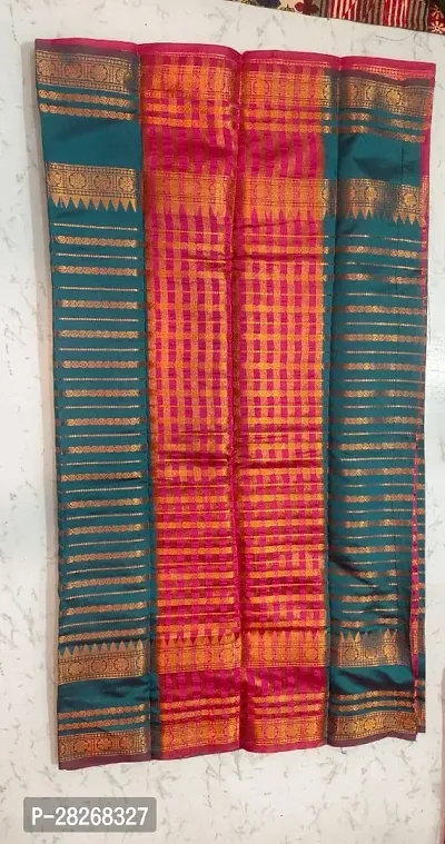 Cotton Silk Saree For Women Red Color