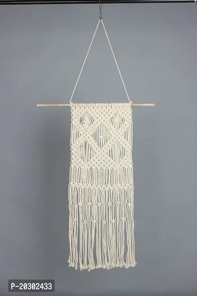 Designer White Fabric Wall Hanging