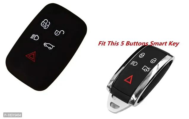CLOUDSALE ; Your Store. Your Place Silicone Key Cover Compatible with Jaguar Remote 5 Buttons Key Protect Holder Cover fob Chain xf xk xkr x-Type s-Type Key Bag Jacket(Pack of 2)-thumb2