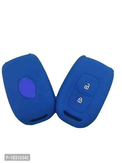 CLOUDSALE ; Your Store. Your Place Silicone Remote Key Cover Compatible with Renault Duster/Kwid New Model (Blue, Pack of 1)