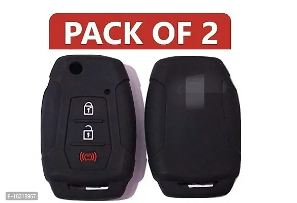 CLOUDSALE ; Your Store. Your Place Silicone Key Cover Compatibility with Mahindra XUV 300 2019 (Black, Pack of 2)