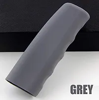 Cloudsale Manual Car 1 Silicone Gear Head Shift Knob Cover (Oval Shape) + 1 Handbrake Sleeve Cover (Grey)-thumb2