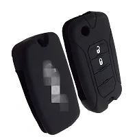 Cloudsale Silicone Car Key Cover Compatible with Jeep Compass (2 Button flip Key only) (Pack of 1)-thumb2