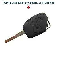 CLOUDSALE ; Your Store. Your Place Silicone 3 Button Remote Key Cover, Compatible with Mahindra Xylo and Quanto (Black)-thumb1