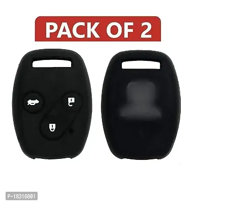 CLOUDSALE ; Your Store. Your Place Silicone Key Cover Compatible with 3 Button Key Honda Accord (Pack of 2)